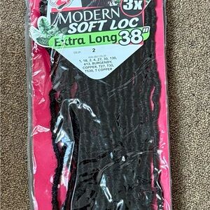 Soft Loc Extra Long 38" Black Hair Extensions